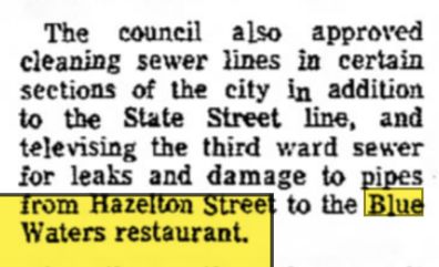 Blue Waters Restaurant (Viteks Restaurant) - June 1972 Article On Pipes (newer photo)